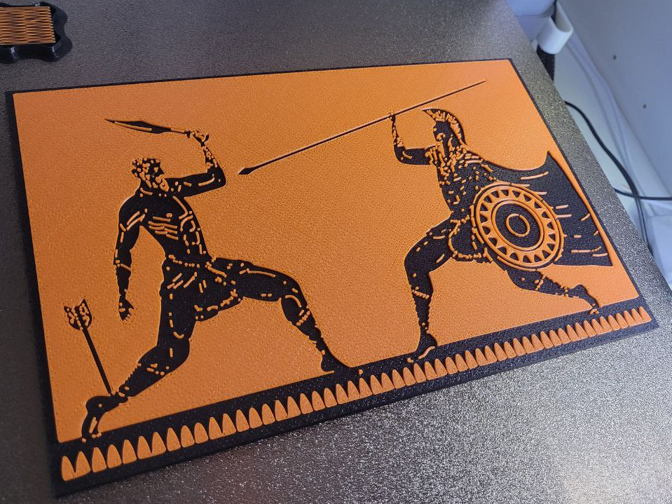 Achilles fights Paris Classical Pottery