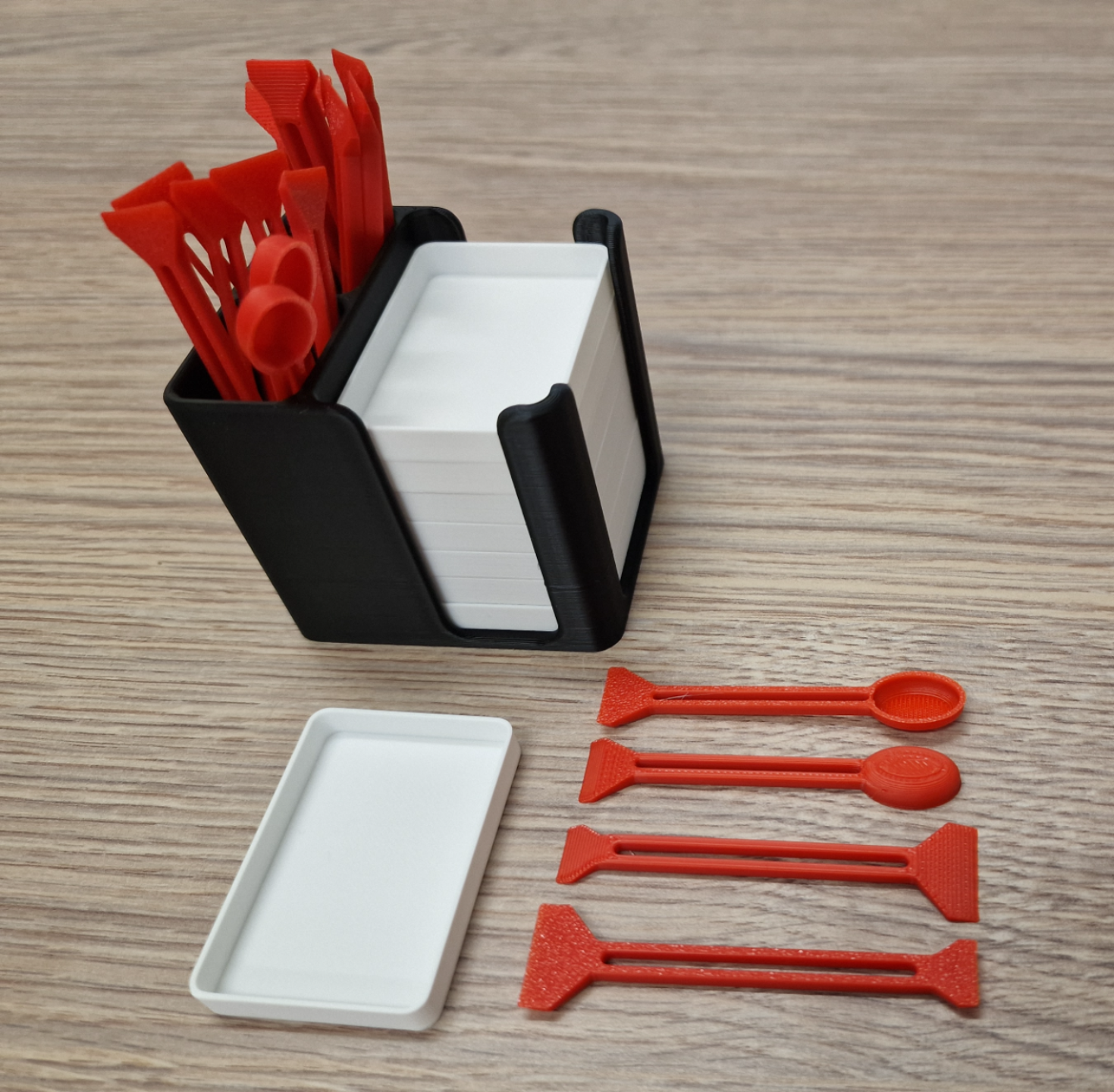 Epoxy Resin glue tray with holder and spatula