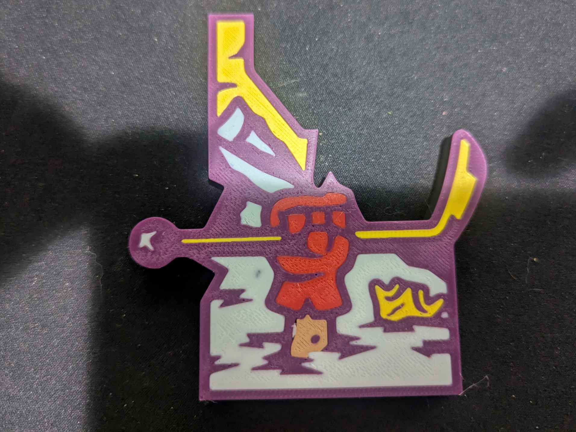 Idaho Falls Spud Kings state outline logo necklace