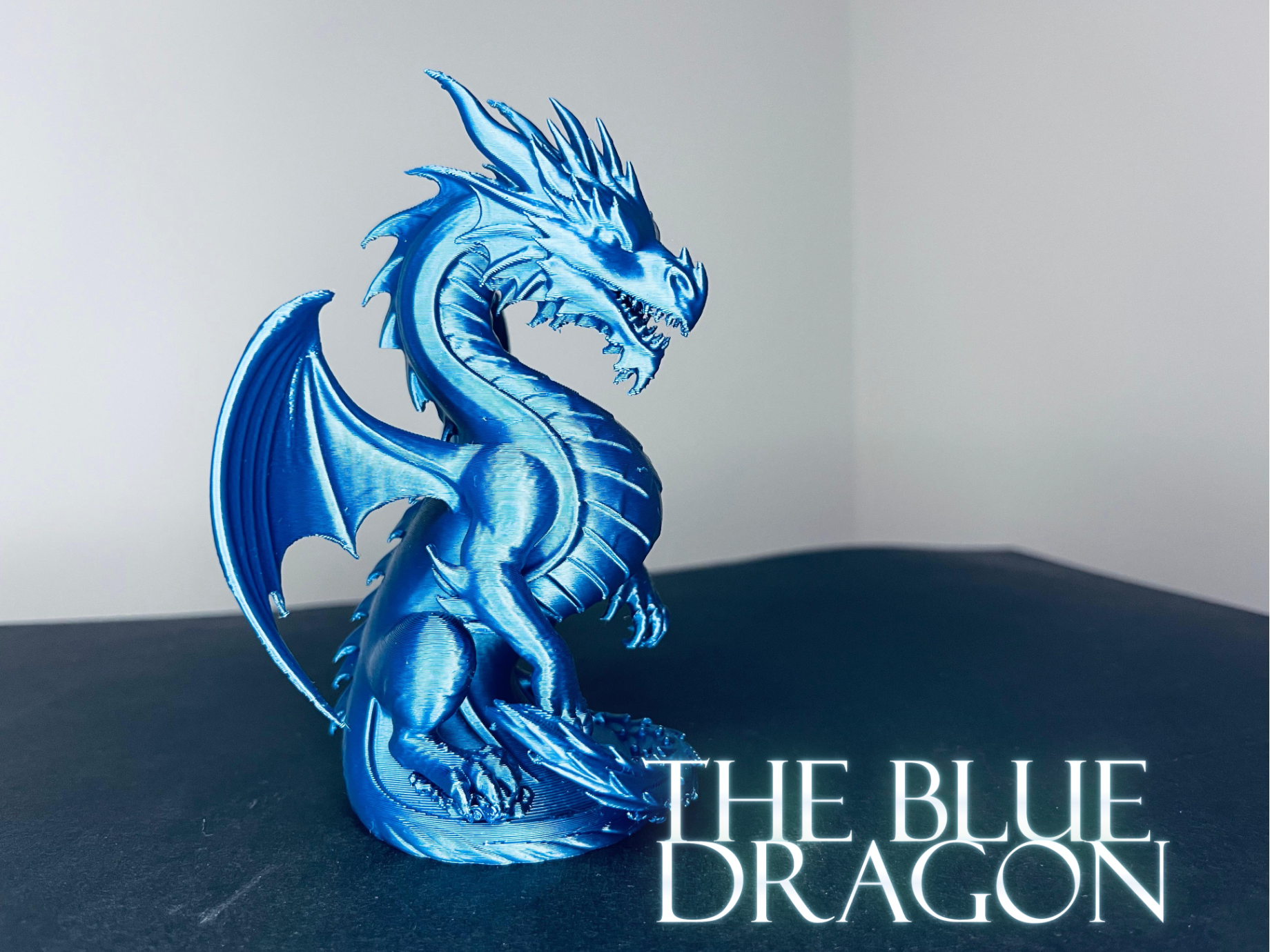 Blue dragon statute