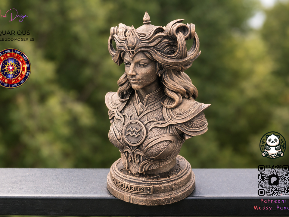 AQUARIUS — Female Zodiac Bust