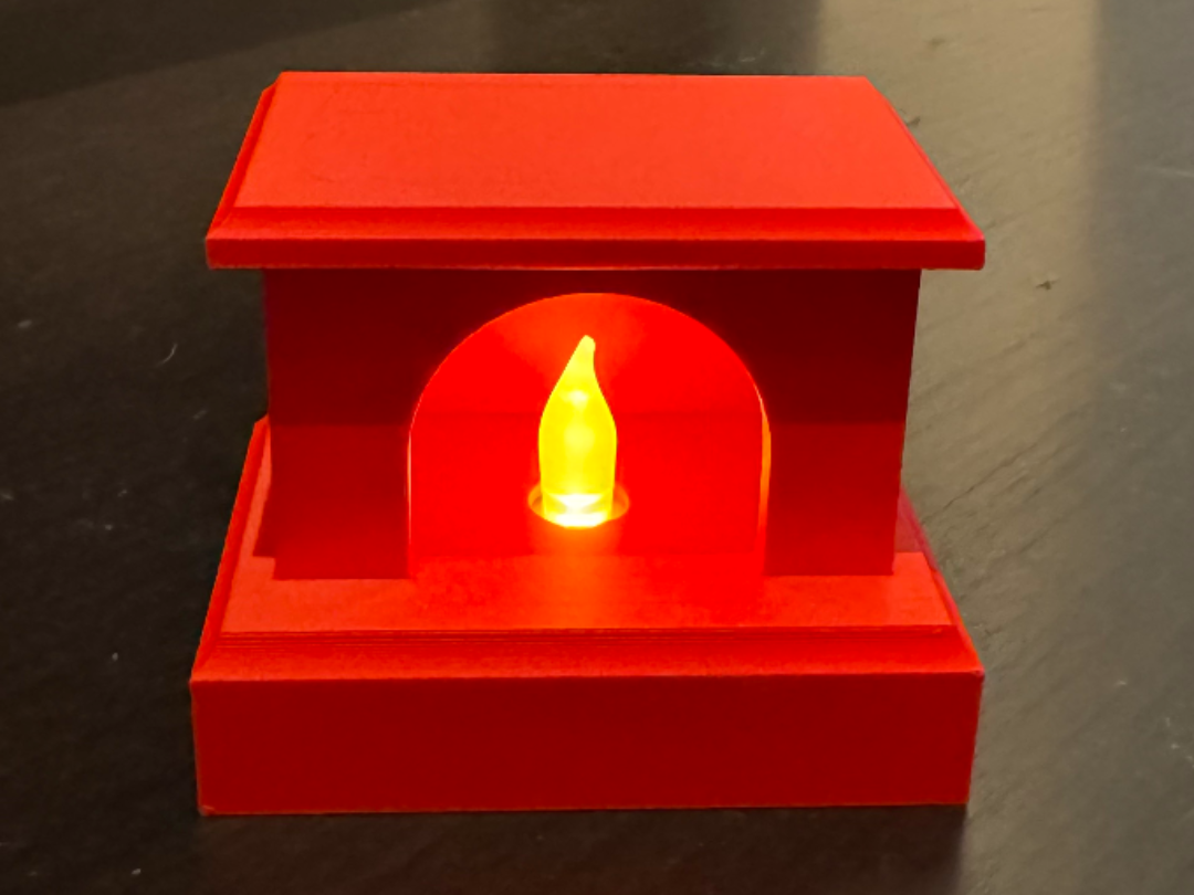 Fireplace for tealight
