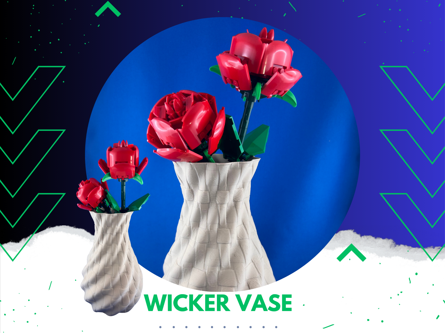 Organic Weave Vase - wicker vase