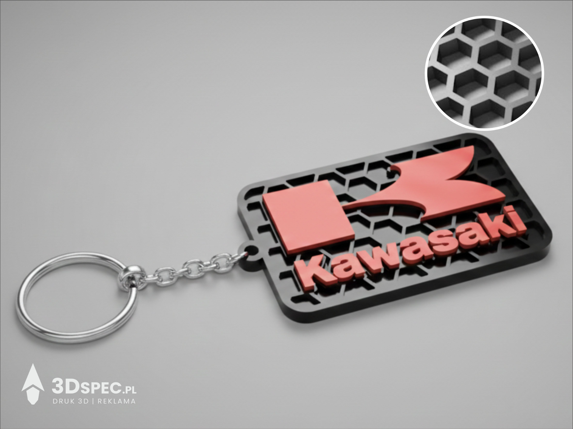 Kawasaki logo keychain
