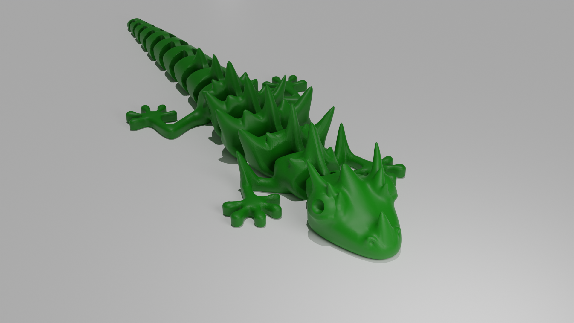 Articulated lizard with spikes