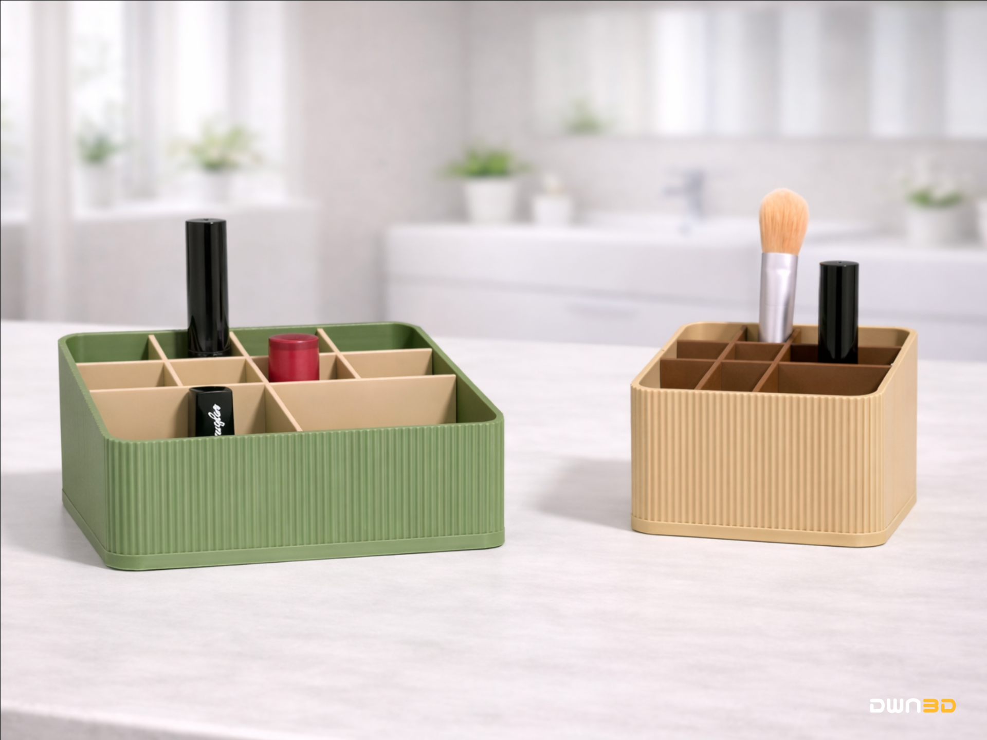 parametric bath and desk organizer