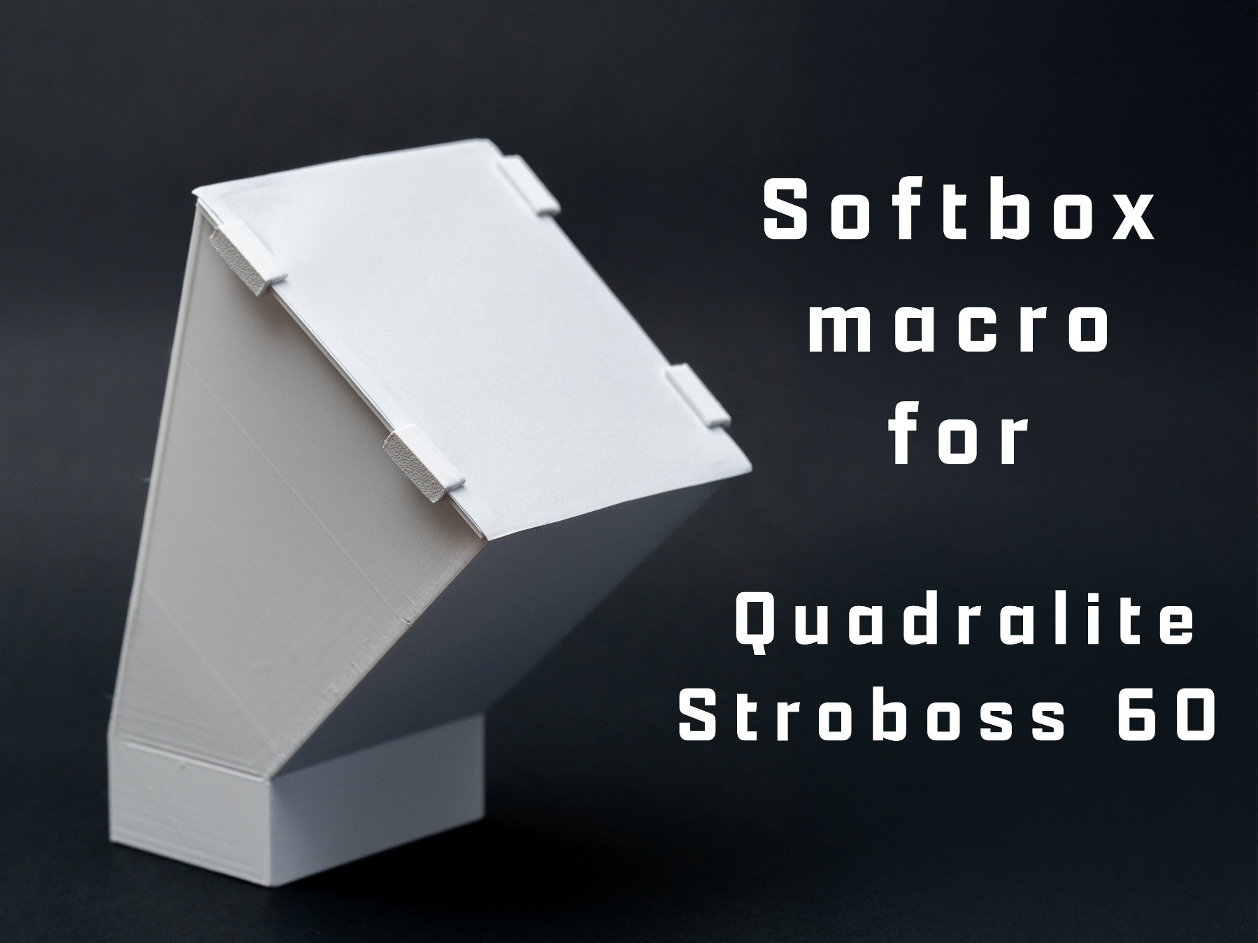 Softbox macro for Quadralite Stroboss 60