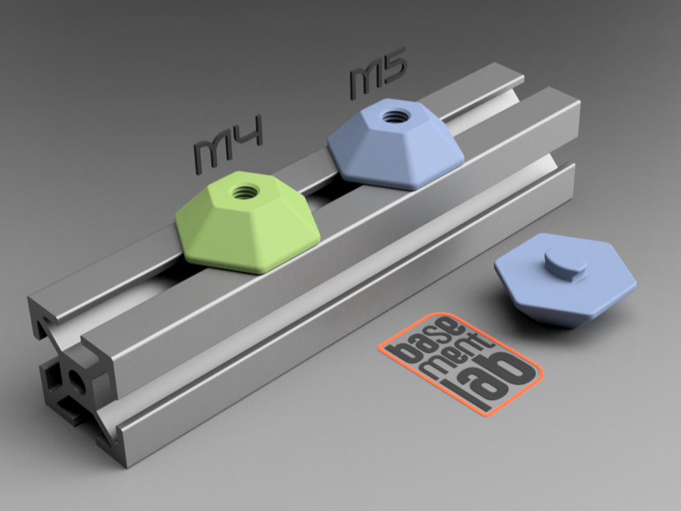 2020 HEX T-slot Twist-In Fixing Support M4-M5 Thr