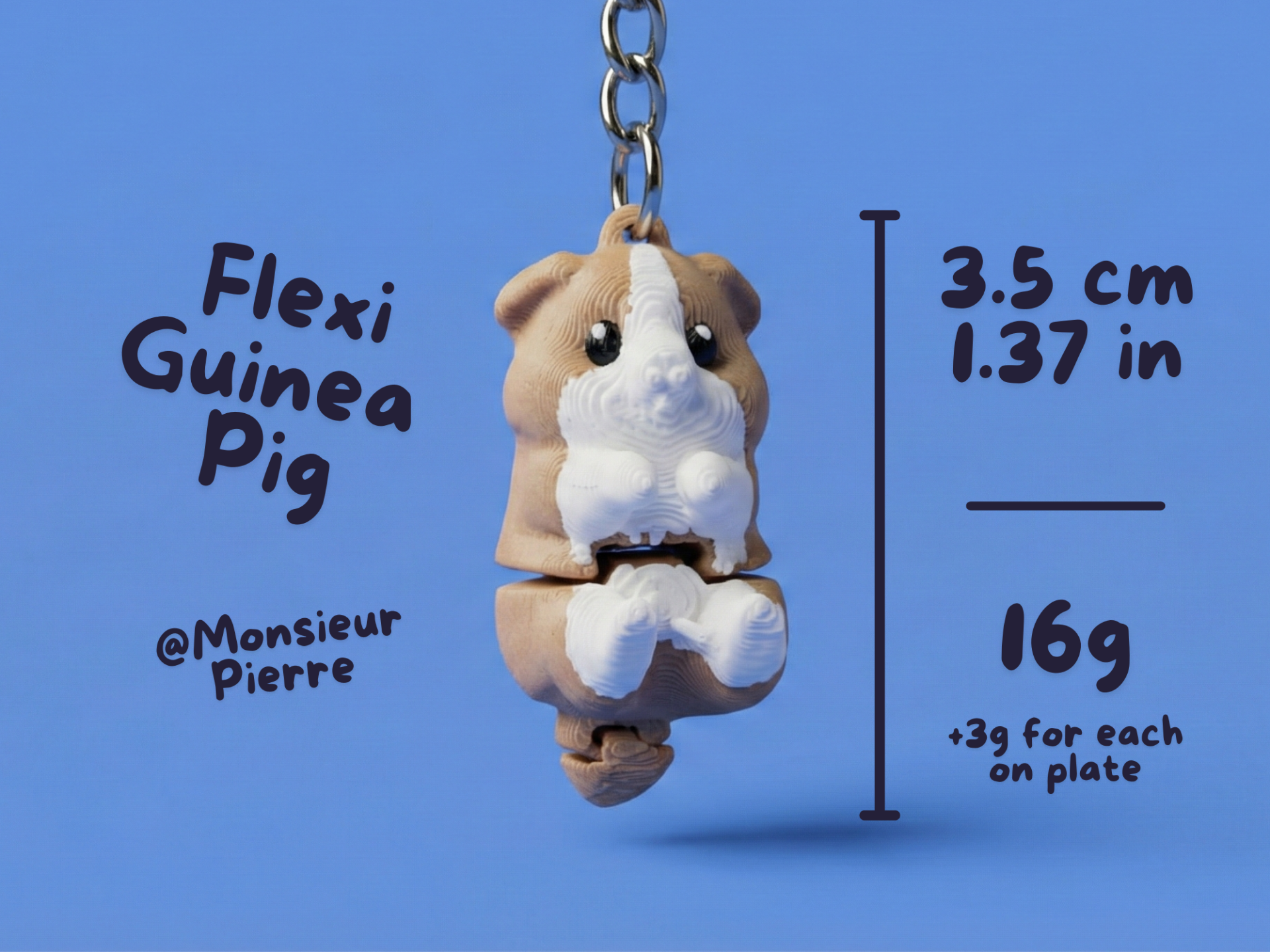 Flexi Guinea Pig – Cute Articulated 3D Print