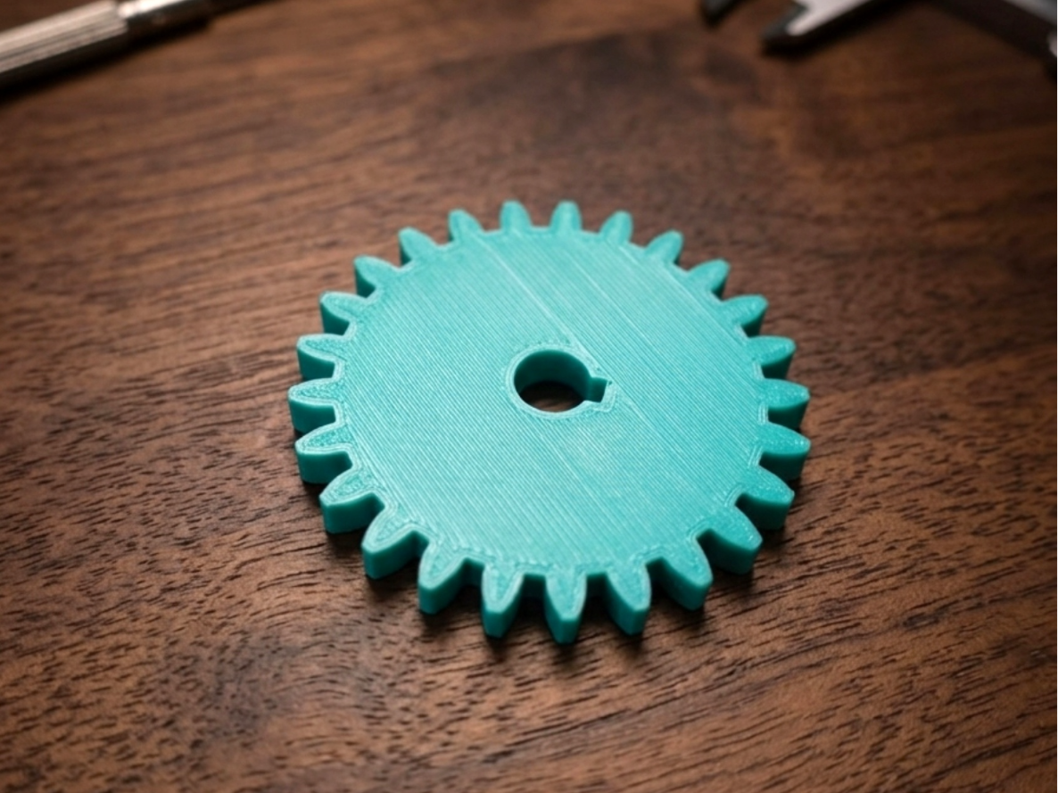 Stirnrad Modul 2, 25 Zähne, 8mm Bohrung, 3mm Nut