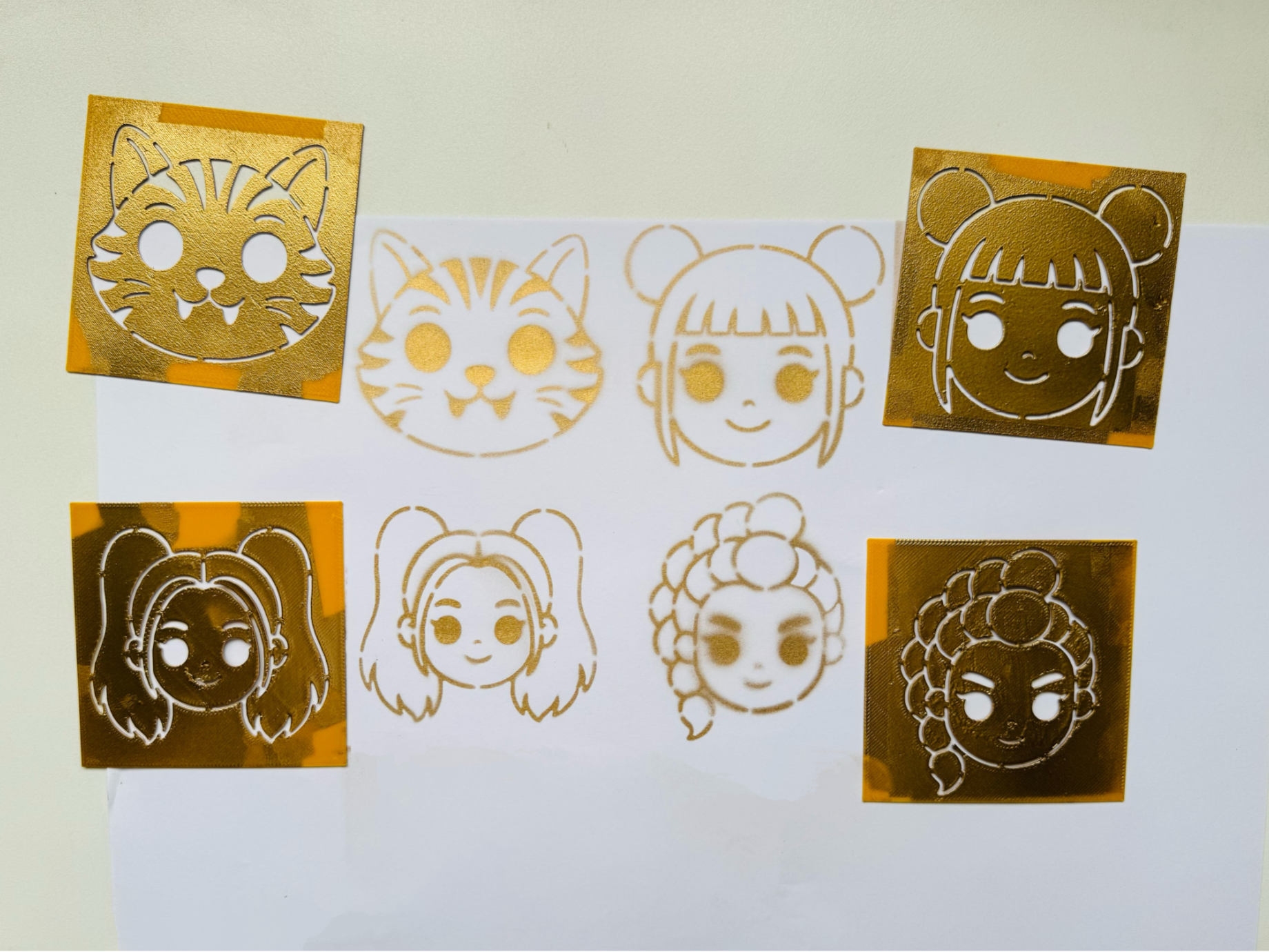 plantilla stencil para pintar dibujar kpop huntrix