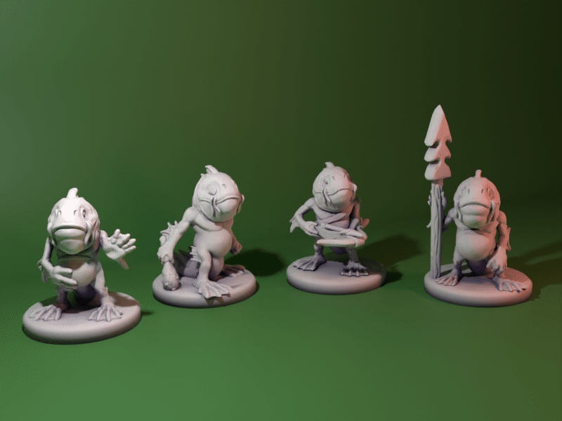 Locathah\Kuo-toa fishmen tribe Dnd miniature