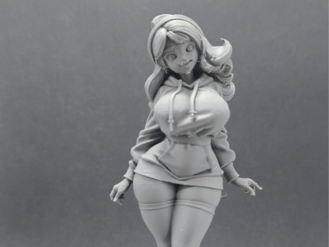 Anime girl with Hoodie Kat