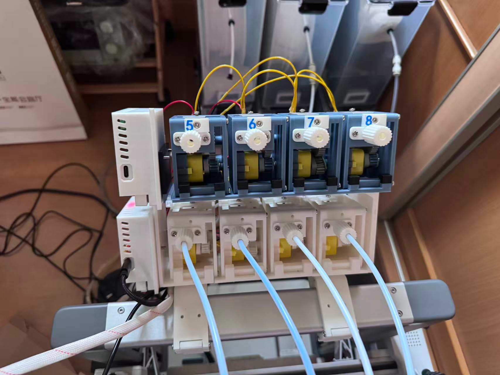 适配DMS、DMS16、DMS 485 8色通道版本双层支架（包含PCB安装位置）