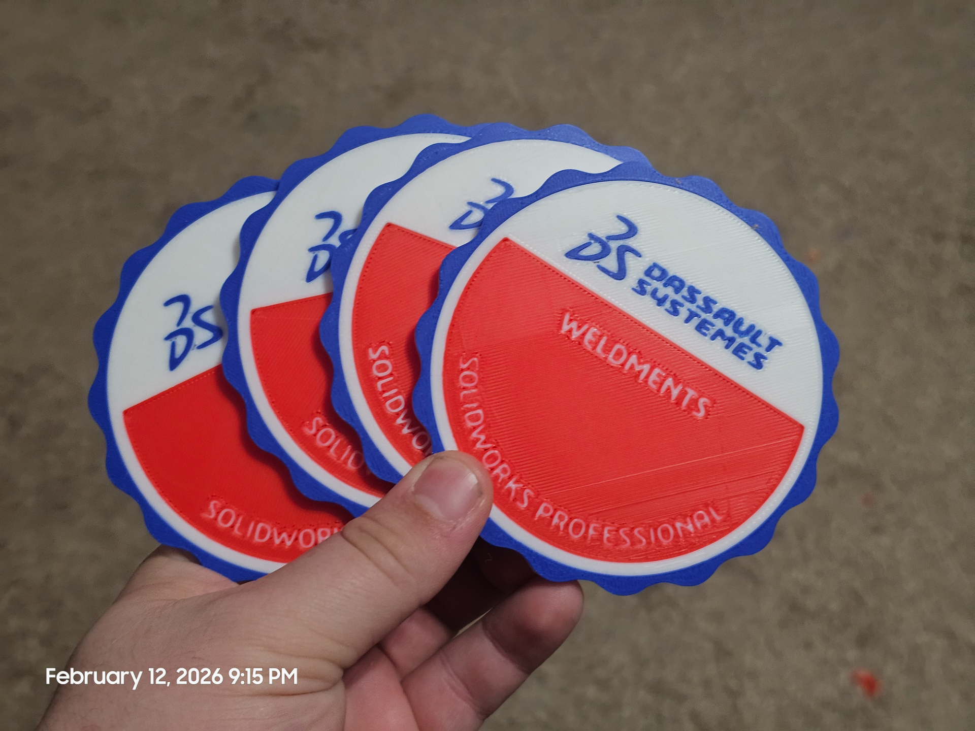 Solidworks and Catia Certification Badges