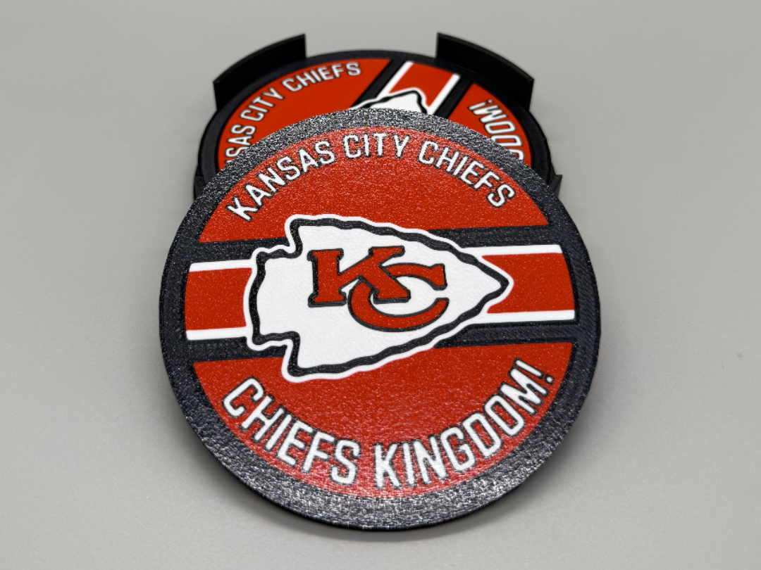 Kansas City Chiefs Kingdom Coaster and Holder