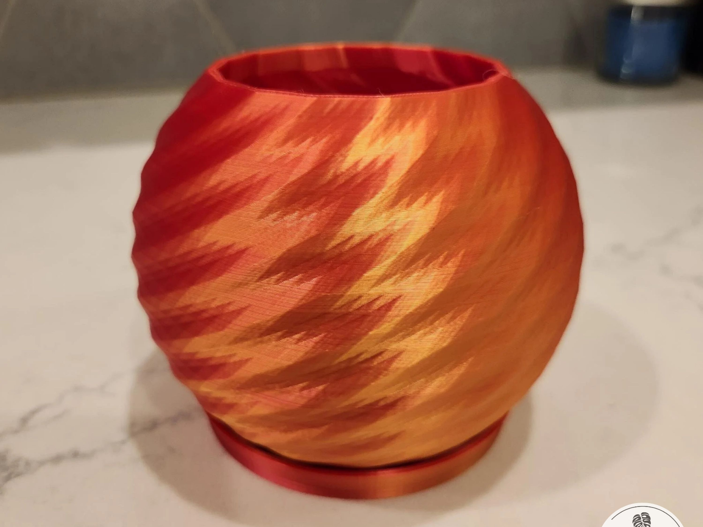 Retro Pixelated Spiral Planter