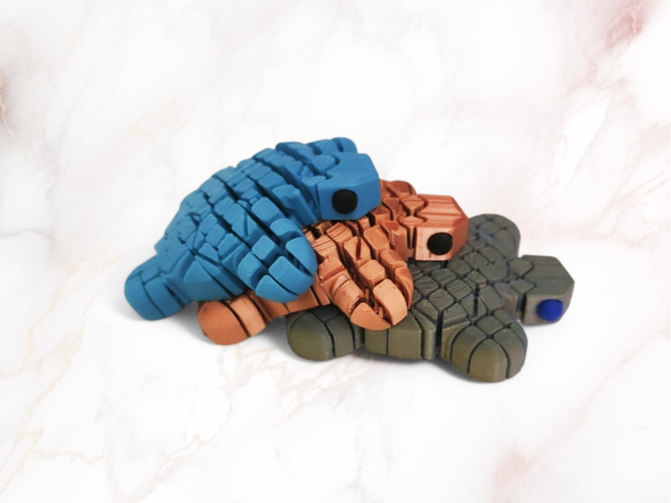tender flexible turtle, articulated