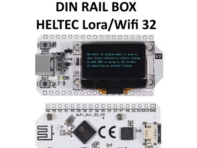 ESP32 Heltec Lora Wifi 32 Box DIN Rail Step file