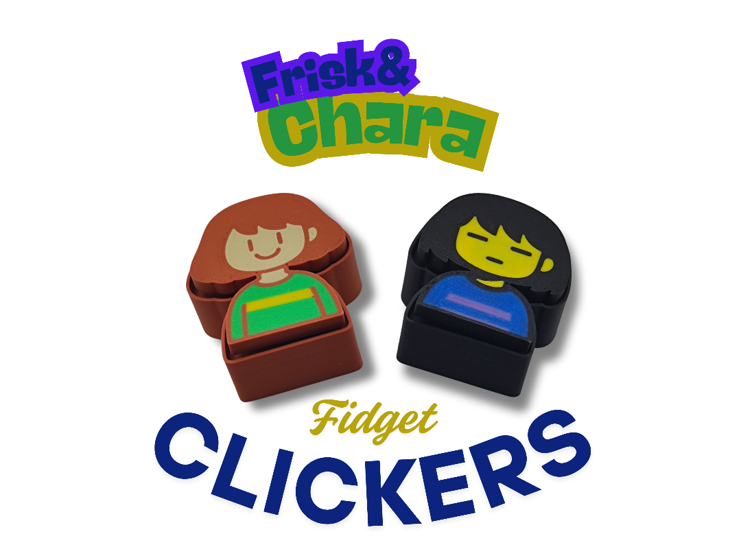 Frisk and Chara undertale fidget clickers