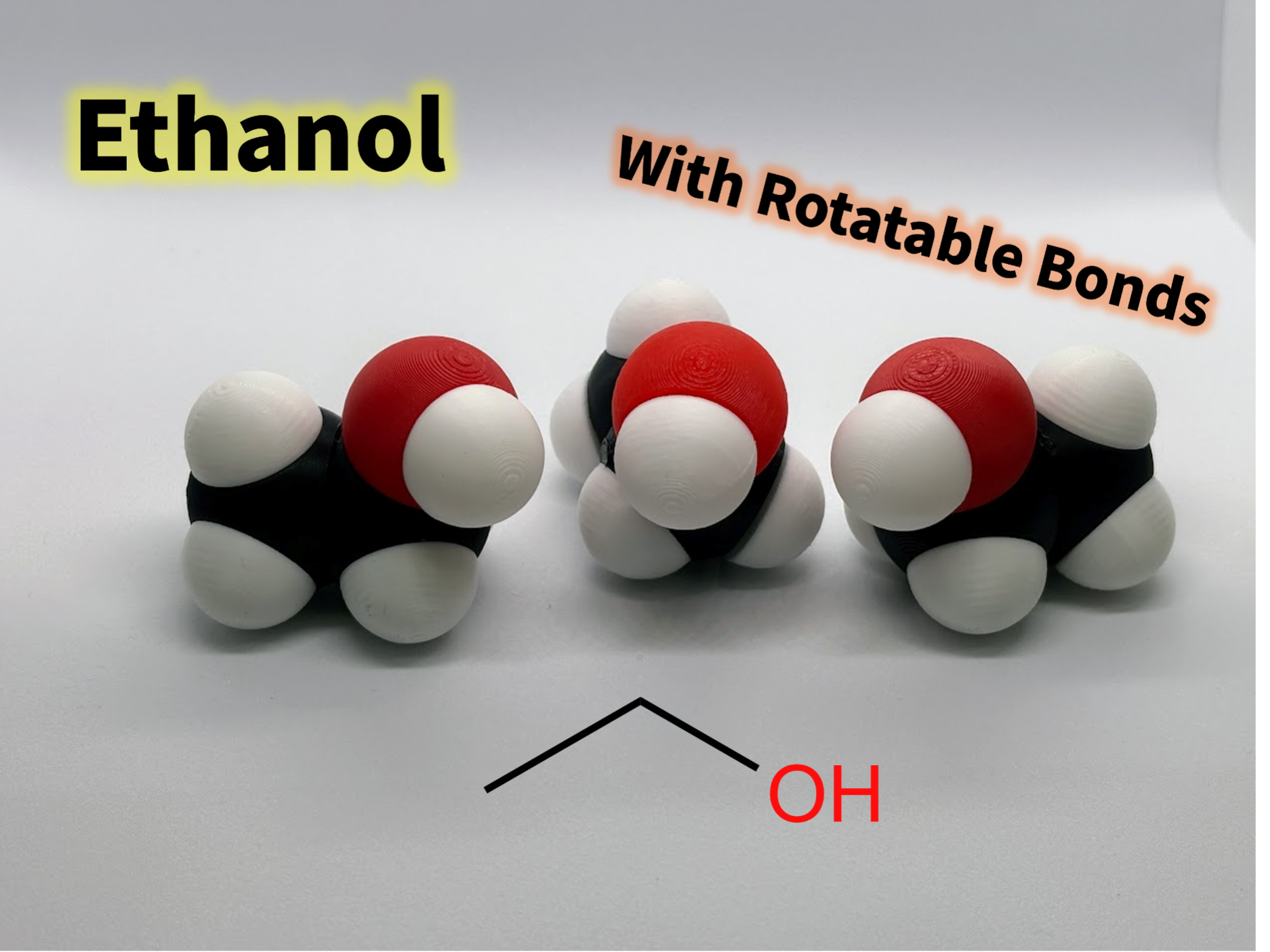 Ethanol molfidget with rotatable bonds