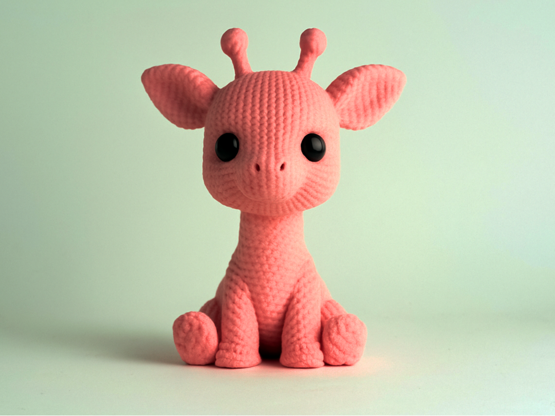 Knitted Giraffe - Cute Animals - No AMS