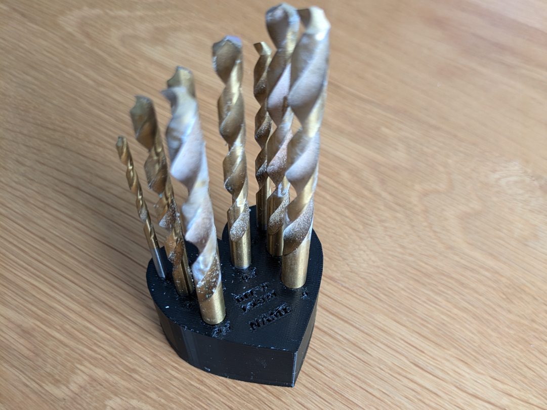 Drillbit Holder as a Heart customizable