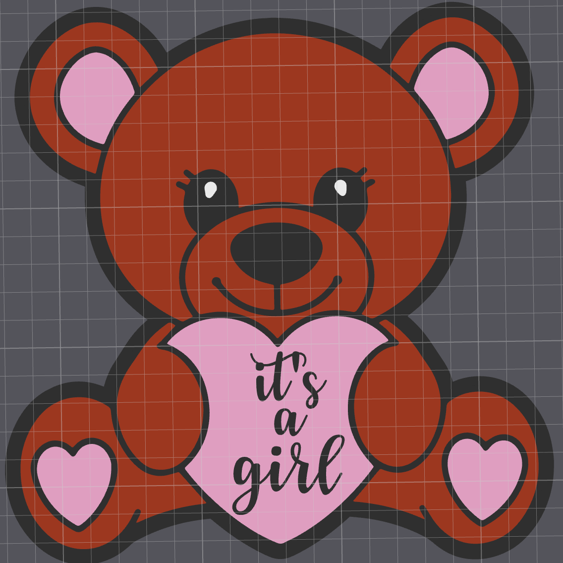 Baby bear girl new born Lightbox