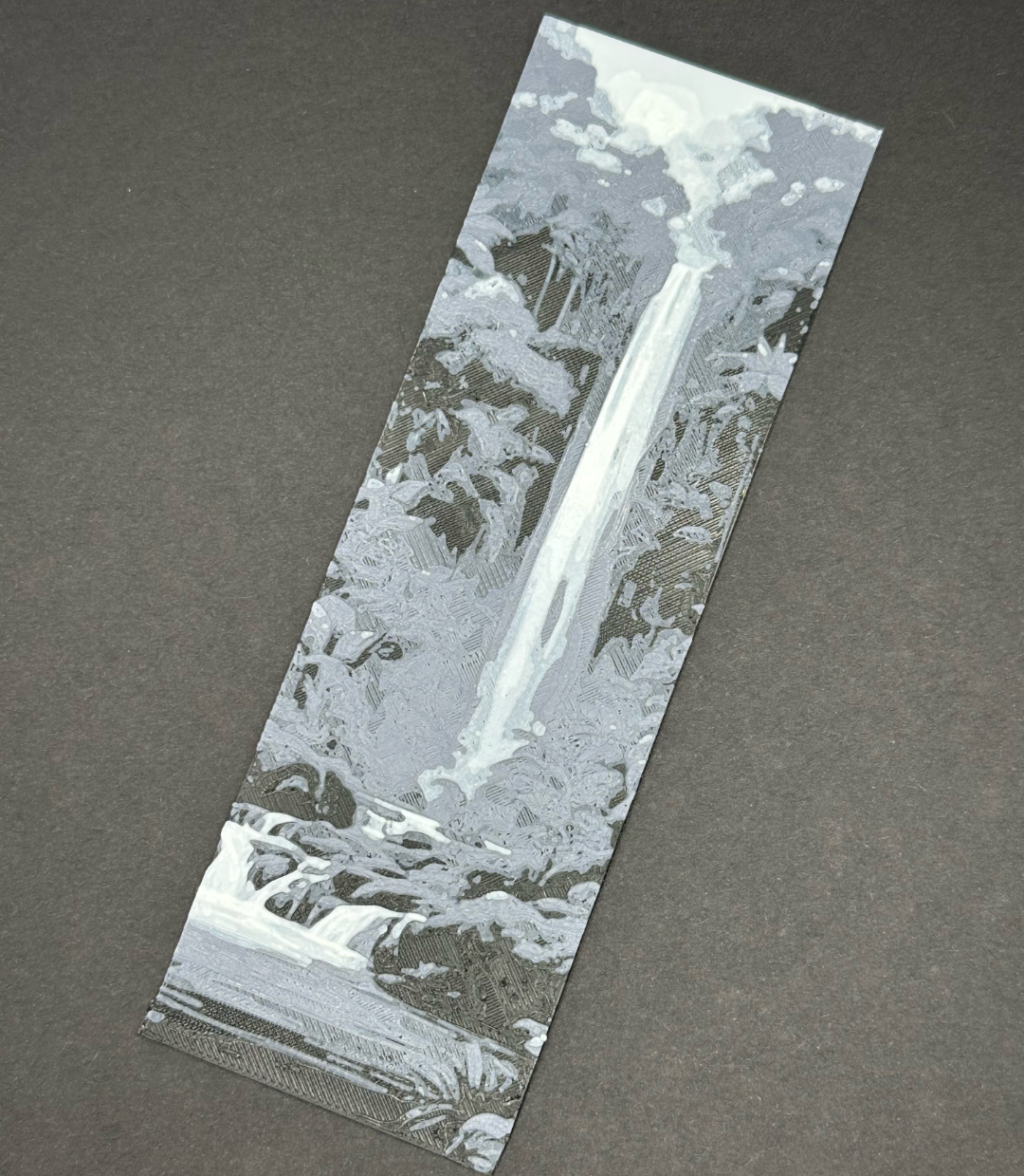 Rainforest Waterfall Hueforge Bookmark