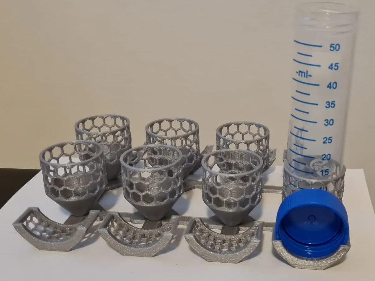 50mL tube 2x4 rack with cap holders