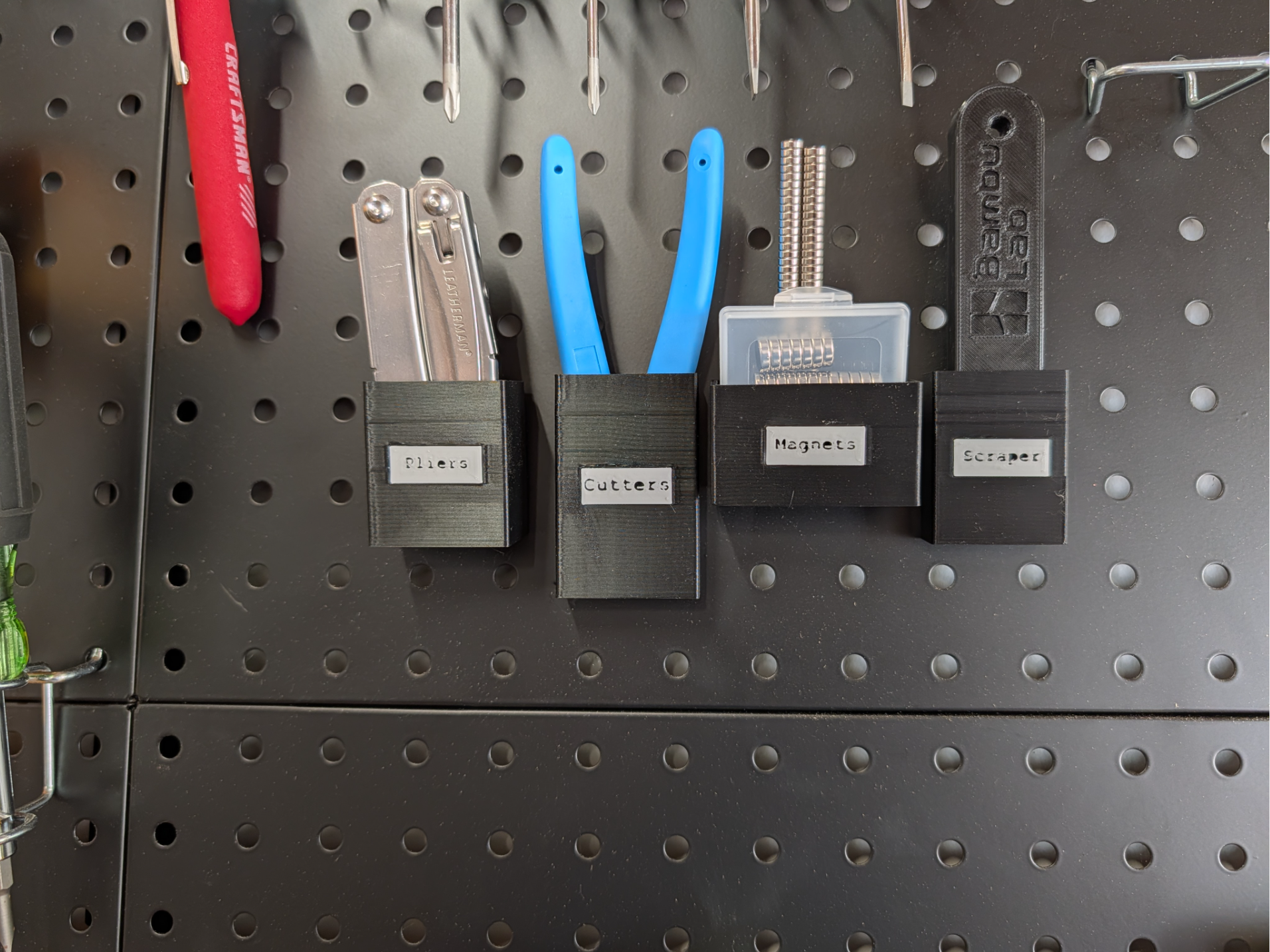 Custom Skadis and Pegboard Round/Rectangular Bins