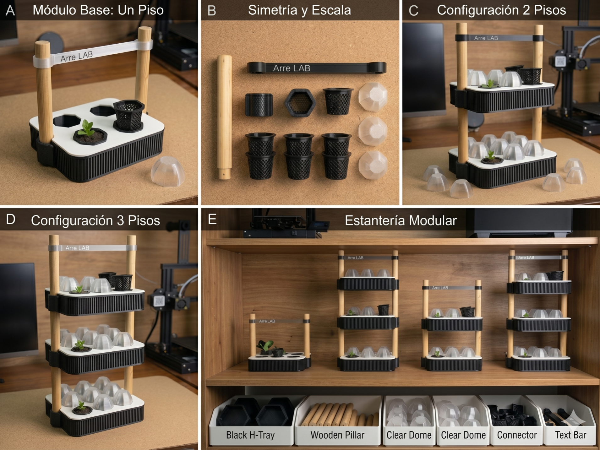 Cultivo modular con semillero auto-riego - ArreLab