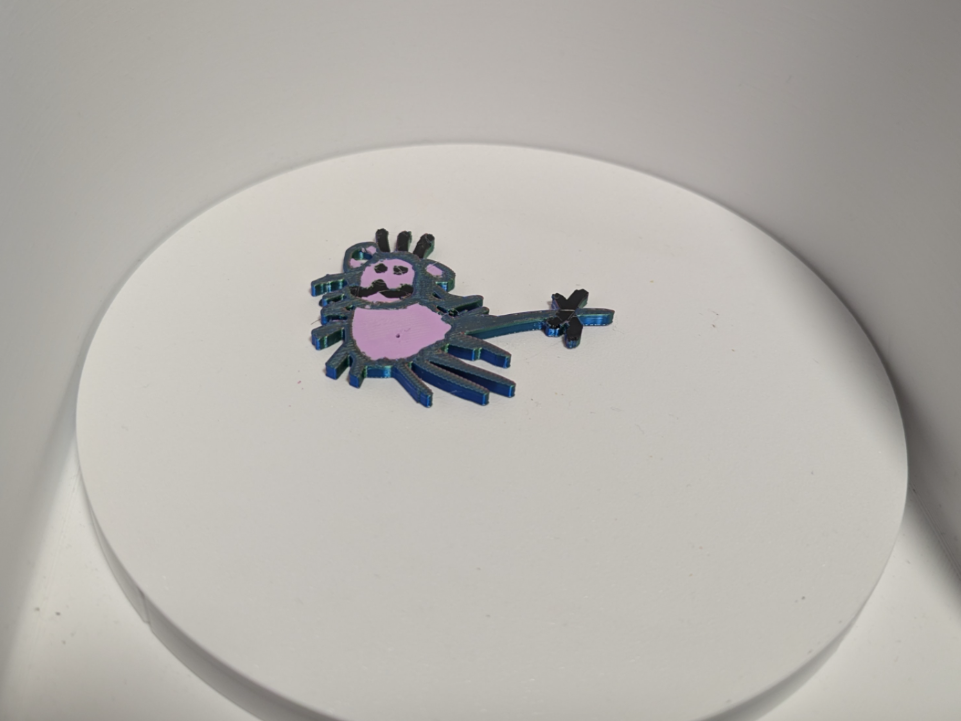 Hand Drawn Monkey Keychain