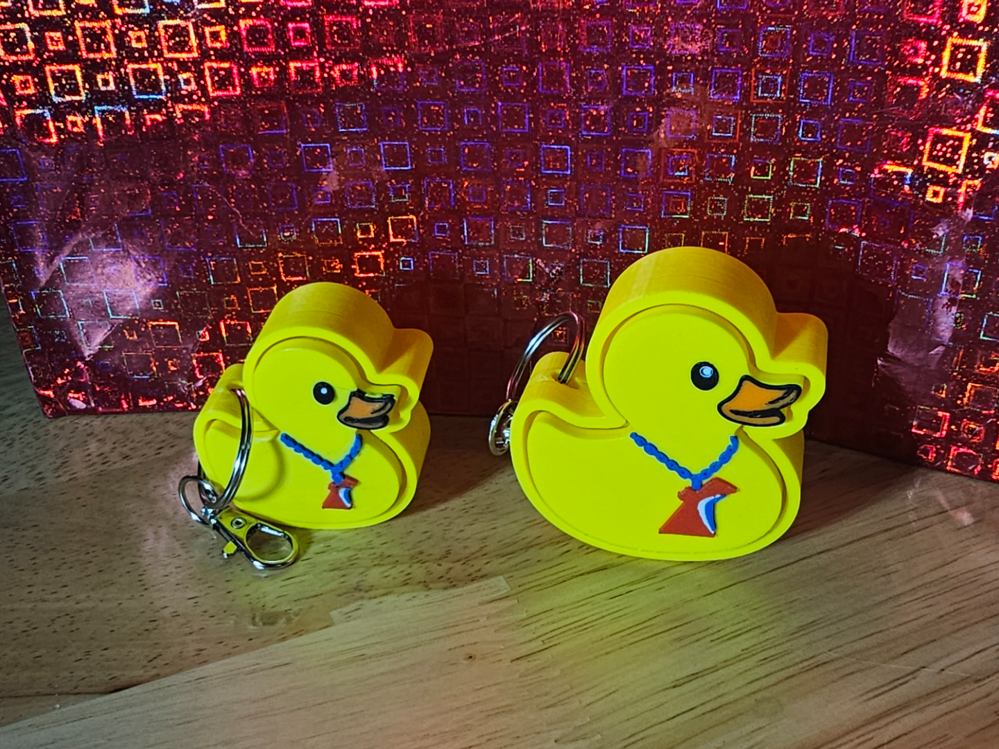 Carnival Cruise Duck Fidget Clicker keychain lg/sm