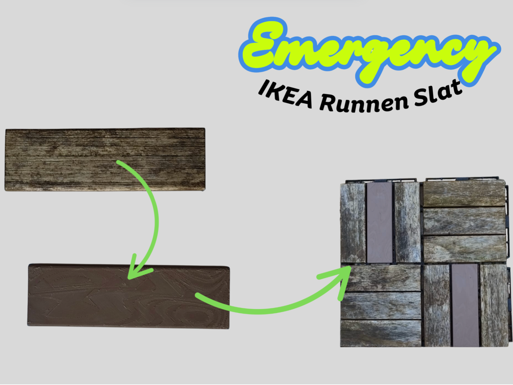 IKEA Runnen - Decking Slat - Replacement