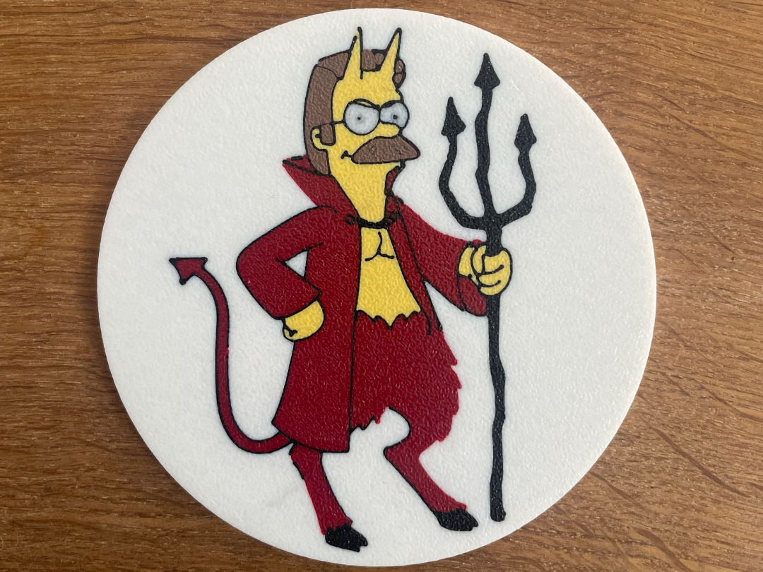 Simpsons Treehouse Coaster / 5 color / Ned Devil /