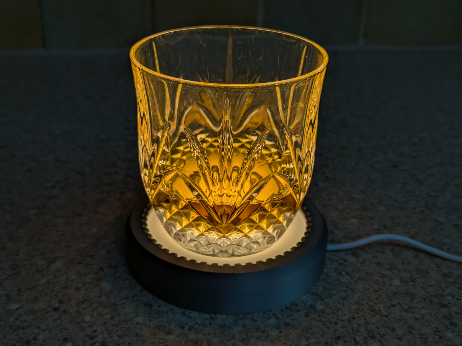 Illuminated Industrial Style Drinks Coaster