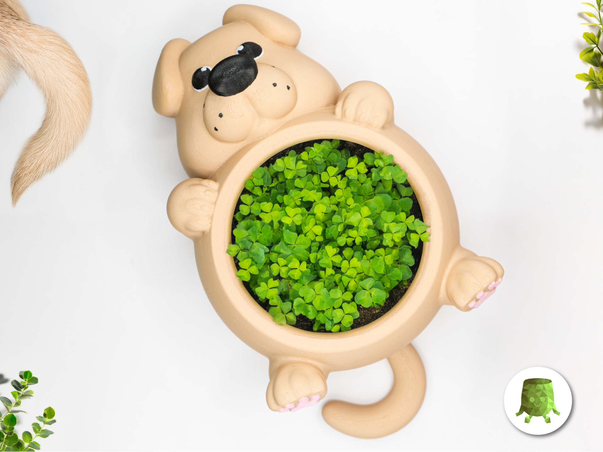 Chunky Dog Planter Pot