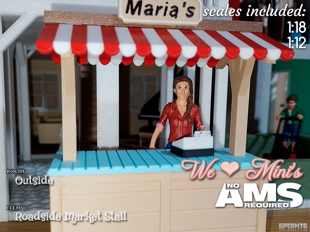 WLM - Roadside Market Stall Shop with Modular Sign