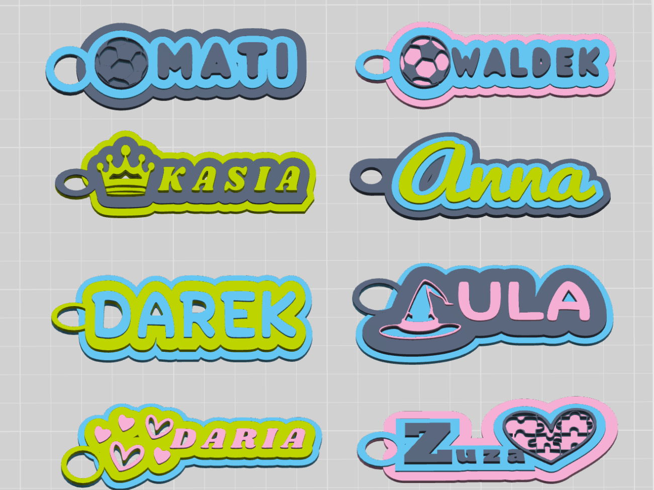 Gosia Mati, Darek, Ula, Daria, Maciek, Anna, Kasia