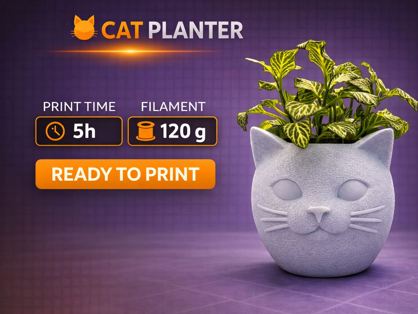 Cat Vase  — Size M (16 cm)