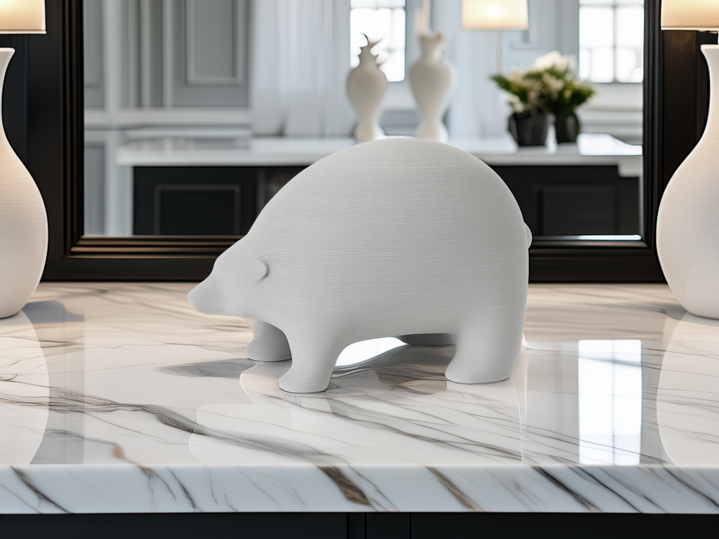 Abstract Polar Bear Sculpture