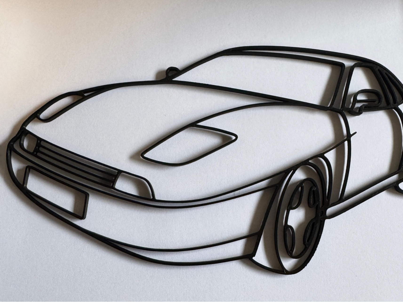 Fiat Coupe Wireframe wall hanging