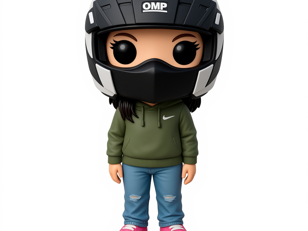 Girl in a helmet