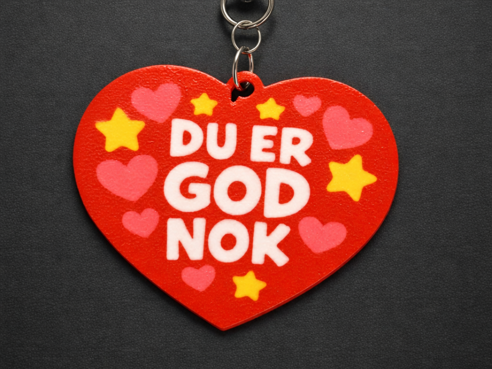 "DU ER GOD NOK" nøglering