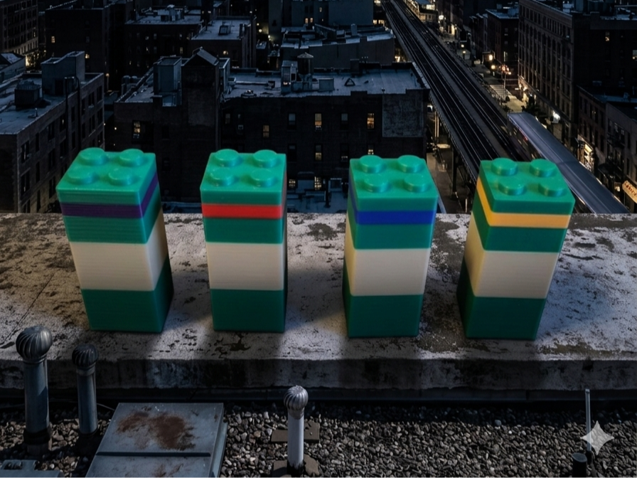 Ultra low polygon Ninja Turtles