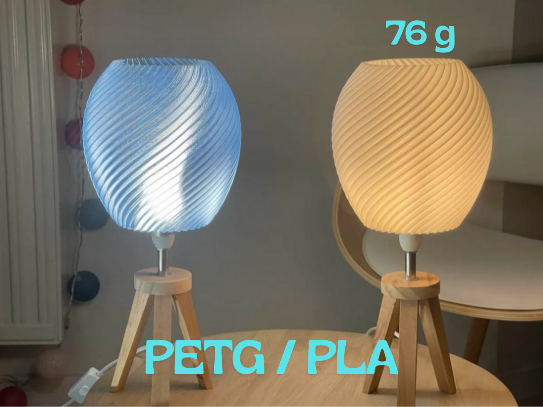 Abat-Jour / Plafonnier Suspendu –Design Hélicoïdal