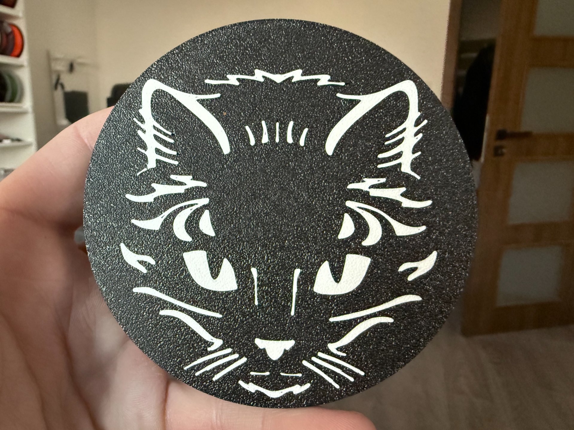 Cat face coaster