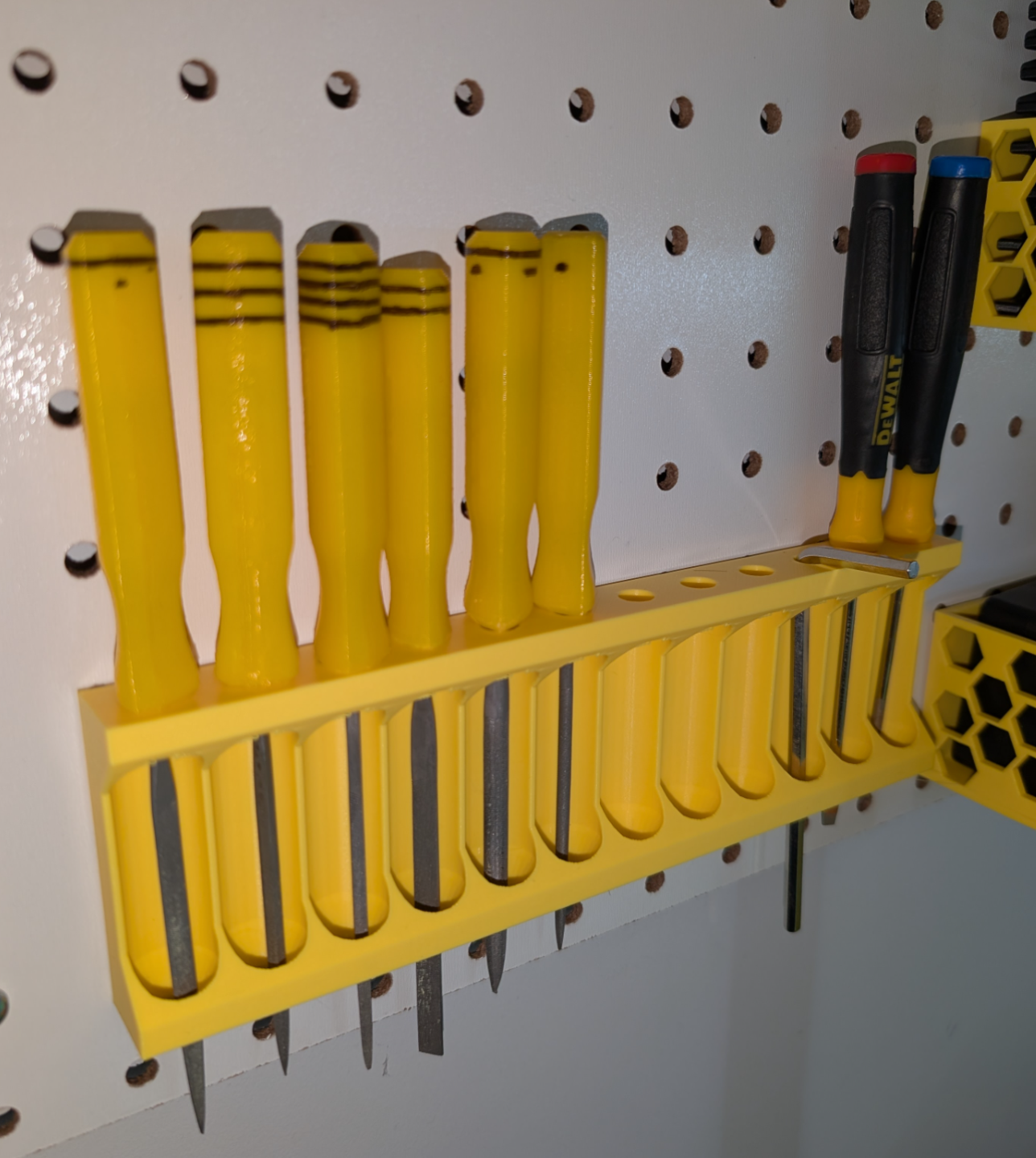 Peg Board Small Tools Holder (1 row of 12)