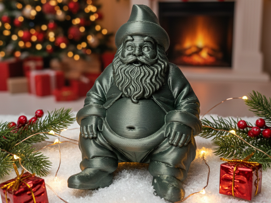 Père Noël assis – Version ventru & relax